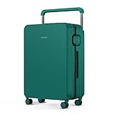 TUPLUS Suitcase Valigia leggera a guscio rigido con 4 rotelle per il trasporto di merci in valigia da viaggio con chiusura TSA, serie IMPRESSION (Green, 56 x 36.5 x 22 cm)