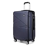 Kono Valigia da viaggio leggera del carrello rigido del PC dei bagagli con la valigia di 4 ruote, Marina Militare, Large 28'