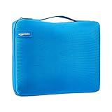 Amazon Basics - sleeve professionale per laptop da 15,5” (con manico retrattile), blu