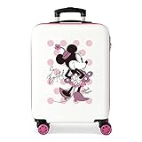 Disney have a good Time Minnie So beautiful Valigia da cabina rosa 38x55x20 cm ABS rigido Chiusura laterale con combinazione 35L 2 kg 4 doppie ruote bagaglio a mano