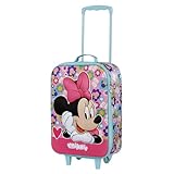 Disney Minni Mouse Heart-Valigia Trolley Soft 3D, Rosa, 17 x 33 x 52 cm, Capacità 26 L