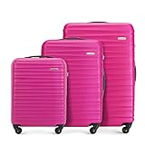 WITTCHEN Groove Line, Luggage Set Unisex Adult, Rosa (Pink), 77 centimeters