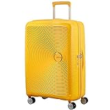 American Tourister Tsa Exp, Spinner Espandibile Bagaglio A Mano Unisex Adulto, Giallo (Golden Yellow), L 77 cm - 110 L