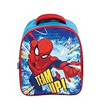ARDITEX Zaino per bambini Spiderman Licenza Ufficiale Marvel per la scuola e l'asilo - 28x23x10cm - colore blu e rosso - con maniglie imbottite - Ideale per bambini e ragazze