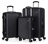 CABIN GO 5513 – Set di 3 valigie - bagaglio a mano da 55 cm, valigia media da 65 cm, valigia grande da 76 cm, in ABS rigido.