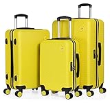 CABIN GO 5513 – Set di 3 valigie - bagaglio a mano da 55 cm, valigia media da 65 cm, valigia grande da 76 cm, in ABS rigido