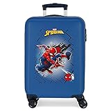 Marvel Spiderman Red Valigia da cabina blu 38 x 55 x 20 cm rigida ABS chiusura a combinazione laterale 34 l 2,66 kg 4 ruote doppie bagaglio a mano