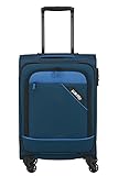 Paklite valigia a 4 ruote morbide dimensione S con piega ad espansione e serratura TSA, serie DERBY: elegante trolley in look bicolore, 55 cm, 41 litri