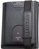 Mini portafoglio uomo slim con portamonete, scomparto banconote tradizionale e porta carte credito -NEW 2020- pelle vera, piccolo sottile, RFID