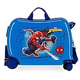 Marvel Spiderman (Red) Valigia Per Bambini 2 Ruote Multidirezionali Ragazzo, Rosso, 50x39x20 cms