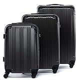 FERGÉ set di 3 valigie viaggio QUÉBEC - bagaglio rigido dure leggera 3 pezzi valigetta 4 ruote grigio