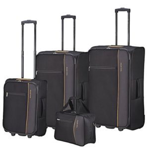 Travelite Portofino valigia a 2 ruote + borsone (set di 4) schwarz anthrazit orange