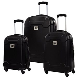 CAT Caterpillar-Carrello da viaggio per bagagli, confezione da 3 pezzi, colore: Nero