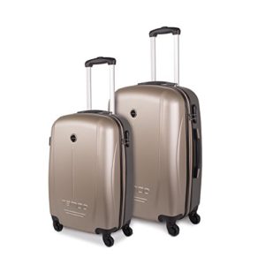 TEMPO – 66115 SET 2 TROLLEY ABS 50 / 60CM, Color Champagne-Gris Oscuro