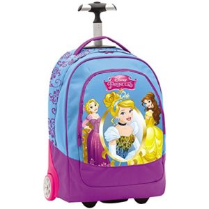 Seven Disney Princess Zaino Trolley con Ruote Azzurro