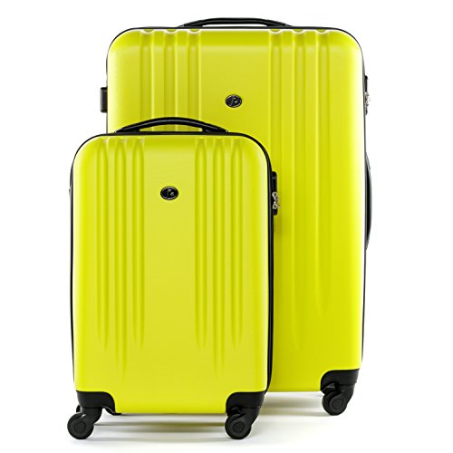bagaglio rigido dure leggera 3 pezzi valigetta 4 ruote rosso FERGÉ set di 3 valigie viaggio Marseille
