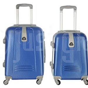 Trolley da cabina marca JUSTGLAM bagaglio a mano cm.50 valigia rigida 4 ruote in abs policarbonato antigraffio e impermeabile compatibile voli lowcost come Easyjet Rayanair / piccola royal