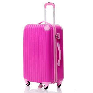 Travelhouse lucchetti per valigie da viaggio materiale semirigido leggero valigia 4 ruote Rose and pink 61 cm
