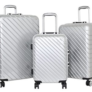 Set di 3 valigie Alistair “Infinity” – ABS Ultra Light – 4 Ruote – Argento