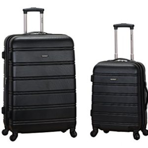 Rockland  20″, 28″ 2PC EXPANDABLE ABS SPINNER SET, Set di valigie  Adulti, Black (Nero) – F225-BLACK