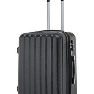 BEIBYE – trolley con lucchetto TSA, rigido, con ruote gemellate, misura XL-L-M (bagaglio a mano) o in set, in 12 colori, 2080, nero, M