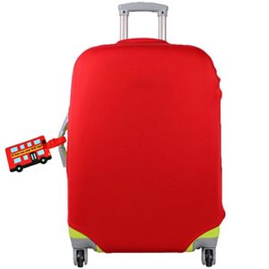 Kilofly, copertura protettiva per trolley, 45-76 cm, con etichetta per bagagli inclusa, red 18 – 22 inch (Rosso) – TBA502REDs20