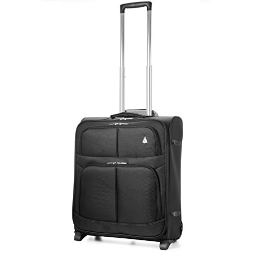 Aerolite leggero Easyjet e British Airways BA massima Cabin Allowance bagaglio a mano viaggio valigia 56 x 45 x 25 con 2 ruote (55,9 cm, 60 litri, nero)