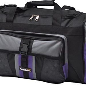 FoolsGold 24″ duffel grande borsa da viaggio multiuso – viola/nero