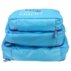 BXT] viaggio essenziale bags-in-bag Borsa Organizer da viaggio, Set di 3, 3-Pack Blue (blu) – Tra-Bag-000036