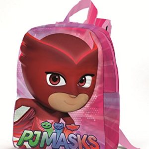 Zaino bambina Super Pigiamini PJ Masks zainetto Spalline regolabili (27 x 21 x 7 cm) (Rosa)